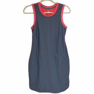 Title Nine Speed Racer Sleeveless Tank Athletic Active Dress Gray Pink Small